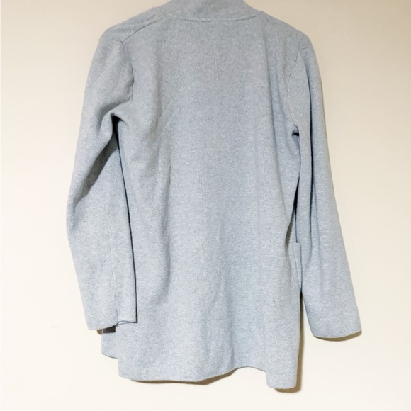 J. Crew Open Front Grey Cotton Sweater Blazer Small - Picture 10 of 10